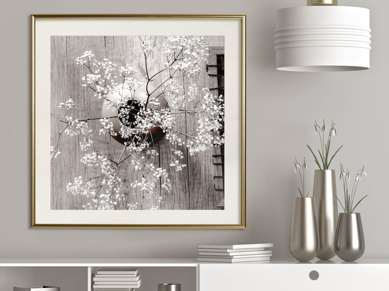 Poster - Reminiscence of Spring (Square)  - goud passepartout