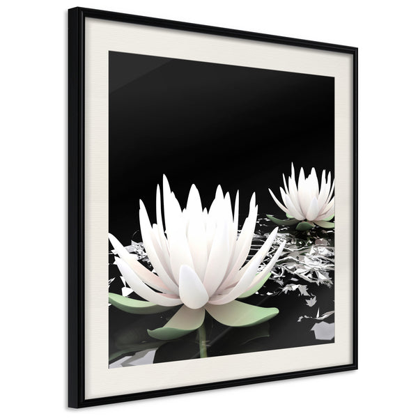 Poster - Calm on the Water  - zwart passepartout