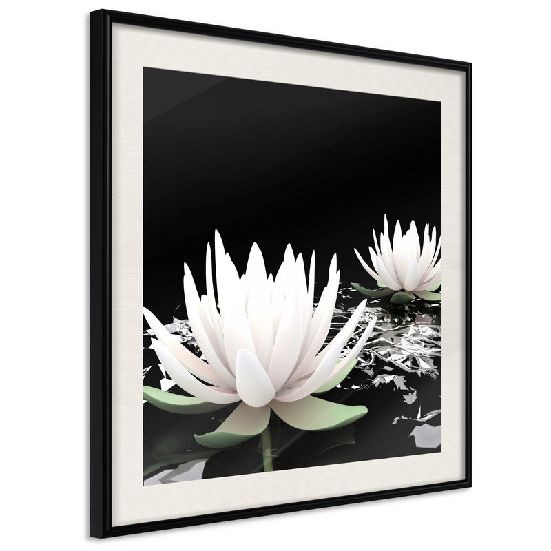Poster - Calm on the Water  - zwart passepartout