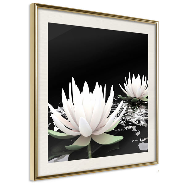 Poster - Calm on the Water  - goud passepartout