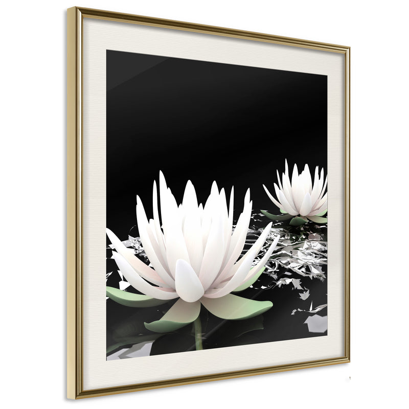 Poster - Calm on the Water  - goud passepartout