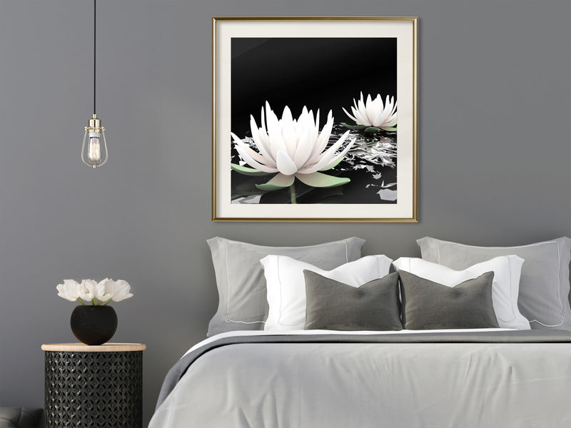 Poster - Calm on the Water  - goud passepartout