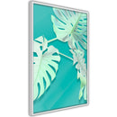 Poster - Teal Monstera  - wit