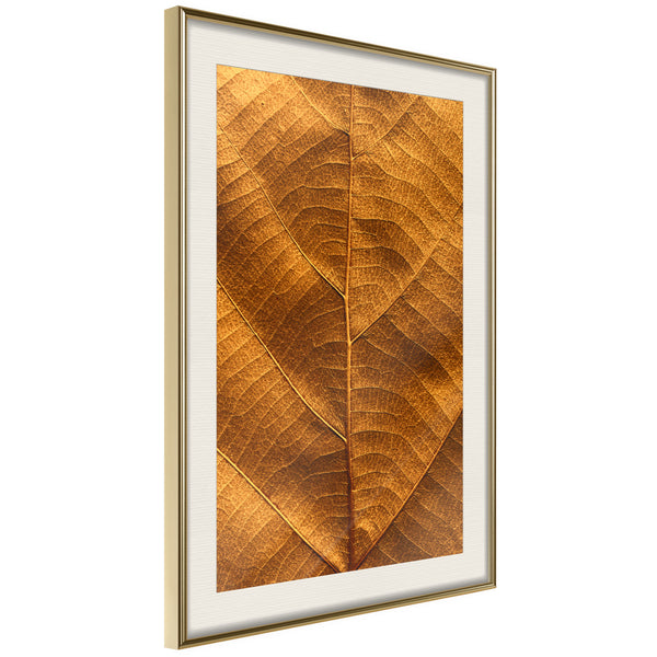 Poster - Golden Veins  - goud passepartout