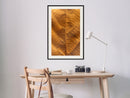 Poster - Golden Veins  - zwart passepartout