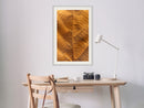 Poster - Golden Veins  - wit passepartout