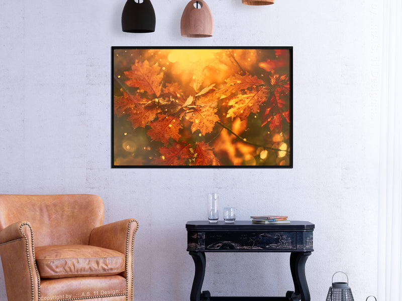 Poster - Golden Autumn  - zwart