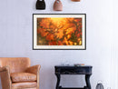 Poster - Golden Autumn  - zwart passepartout