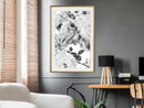 Poster - Black and White Nature  - goud passepartout
