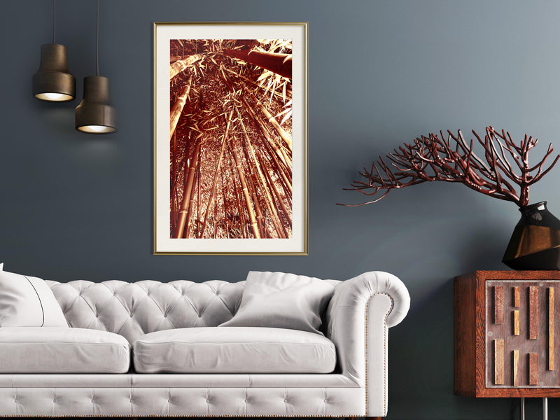 Poster - Asian Forest  - goud passepartout