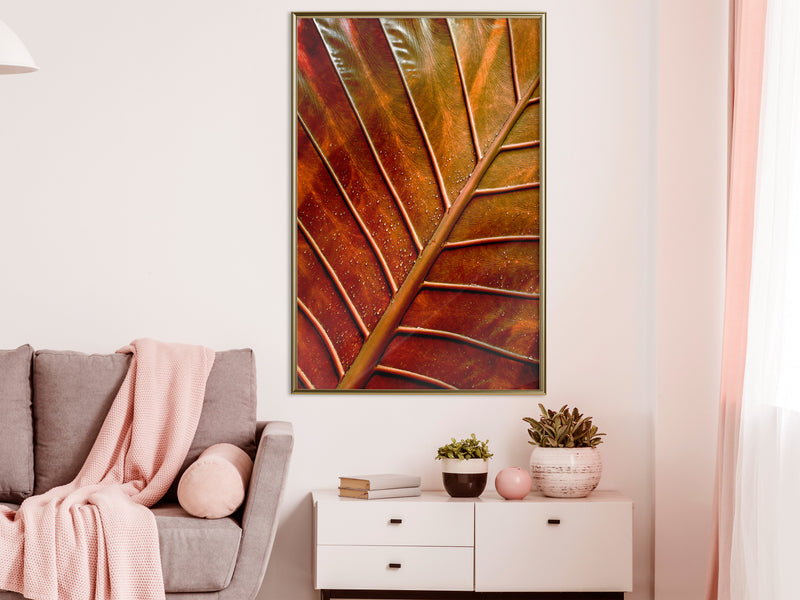 Poster - Bronze Leaf  - goud