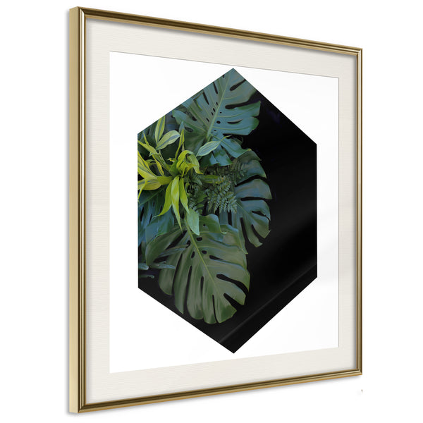 Poster - Cell of Jungle   - goud passepartout
