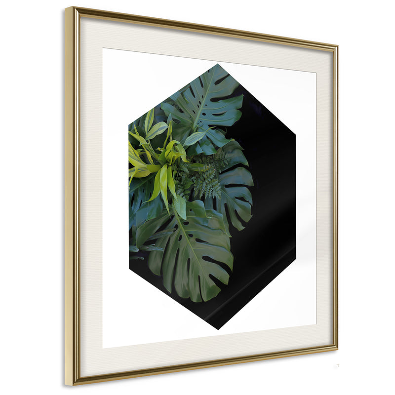 Poster - Cell of Jungle   - goud passepartout