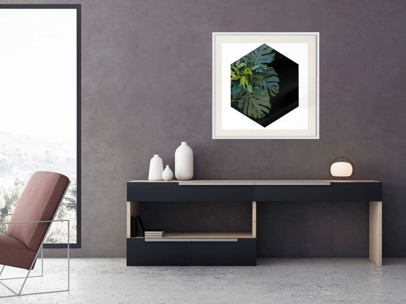 Poster - Cell of Jungle   - wit passepartout