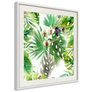 Poster - Monsteras, Inc. II (Square)  - wit passepartout