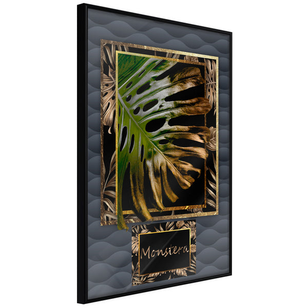 Poster - Monstera in the Frame  - zwart