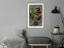 Poster - Monstera in the Frame  - goud passepartout
