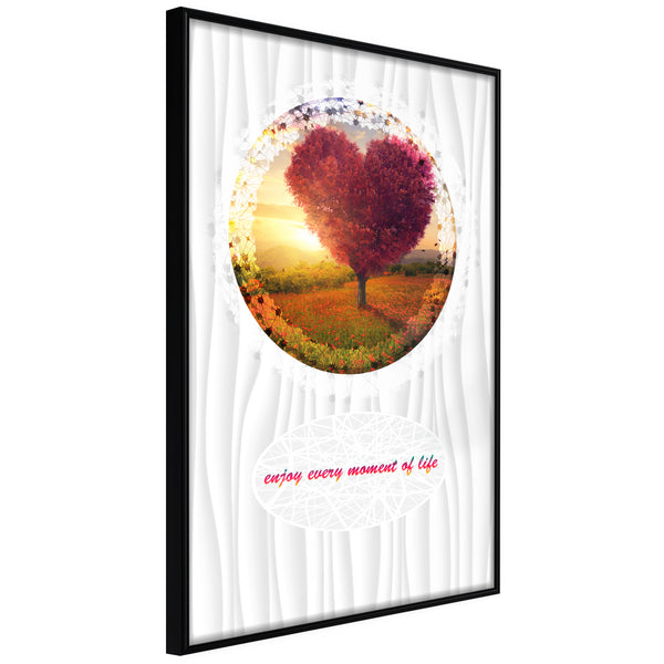 Poster - Heart Tree II  - zwart
