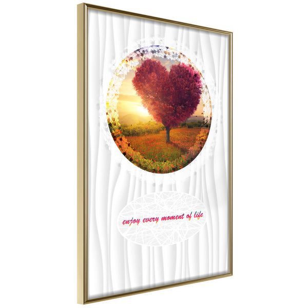 Poster - Heart Tree II  - goud