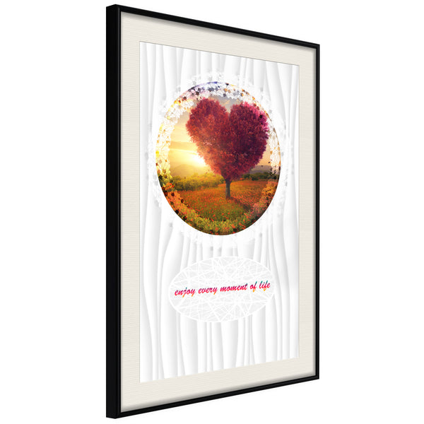 Poster - Heart Tree II  - zwart passepartout