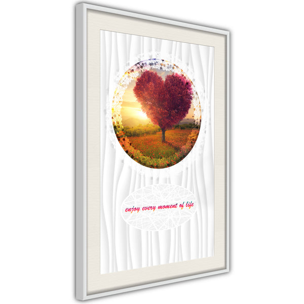 Poster - Heart Tree II  - wit passepartout
