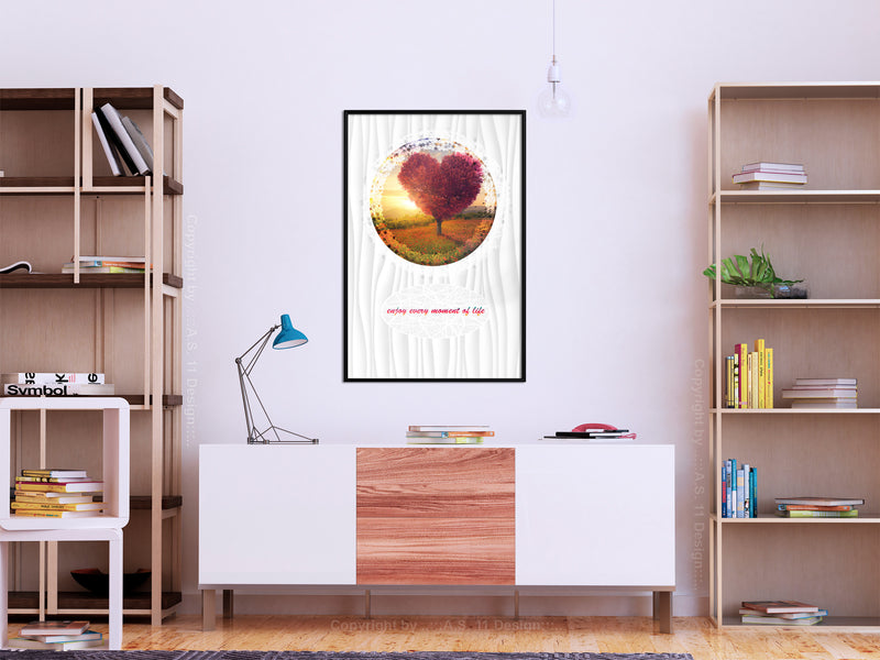 Poster - Heart Tree II  - zwart