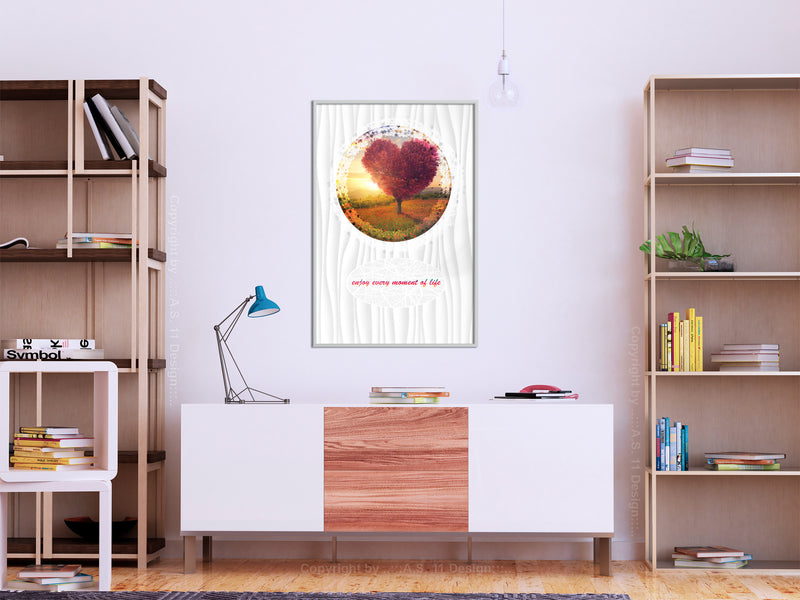 Poster - Heart Tree II  - wit