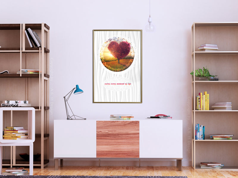 Poster - Heart Tree II  - goud