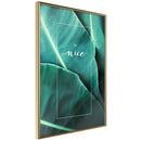 Poster - Banana Leaves with a Message (Green)  - goud