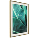 Poster - Banana Leaves with a Message (Green)  - goud passepartout