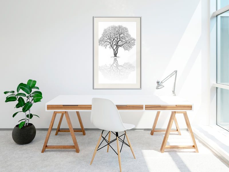 Poster - Roots or Treetop?  - wit passepartout