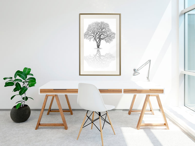 Poster - Roots or Treetop?  - goud passepartout