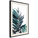 Poster - Evergreen Palm Leaves  - zwart passepartout