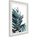 Poster - Evergreen Palm Leaves  - wit passepartout
