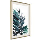 Poster - Evergreen Palm Leaves  - goud passepartout