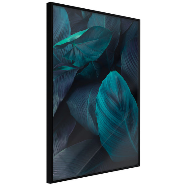 Poster - Evergreen Leaves  - zwart