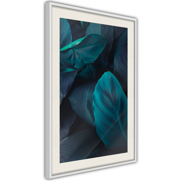 Poster - Evergreen Leaves  - wit passepartout