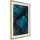 Poster - Evergreen Leaves  - goud passepartout