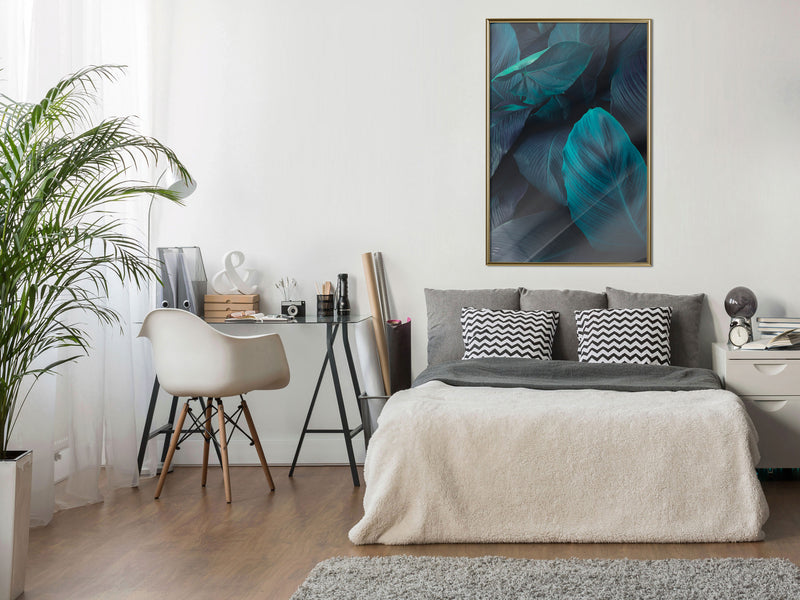Poster - Evergreen Leaves  - goud