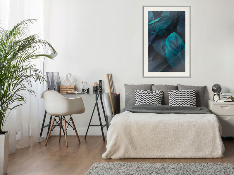 Poster - Evergreen Leaves  - wit passepartout