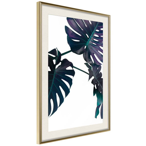 Poster - Evergreen Monstera  - goud passepartout