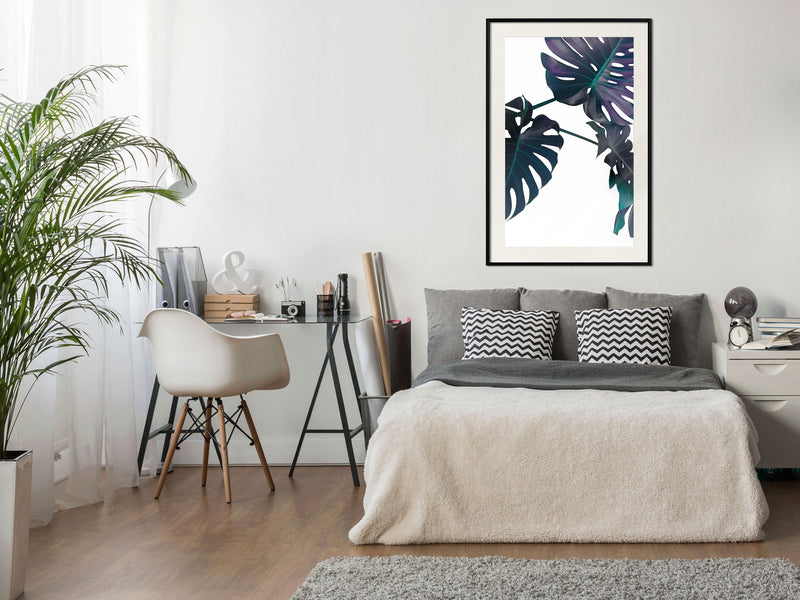 Poster - Evergreen Monstera  - zwart passepartout