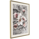 Poster - Flowers on Concrete  - goud passepartout