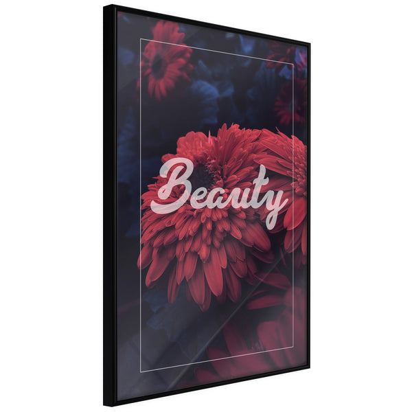 Poster - Beauty of the Flowers  - zwart