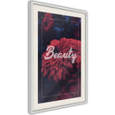 Poster - Beauty of the Flowers  - wit passepartout