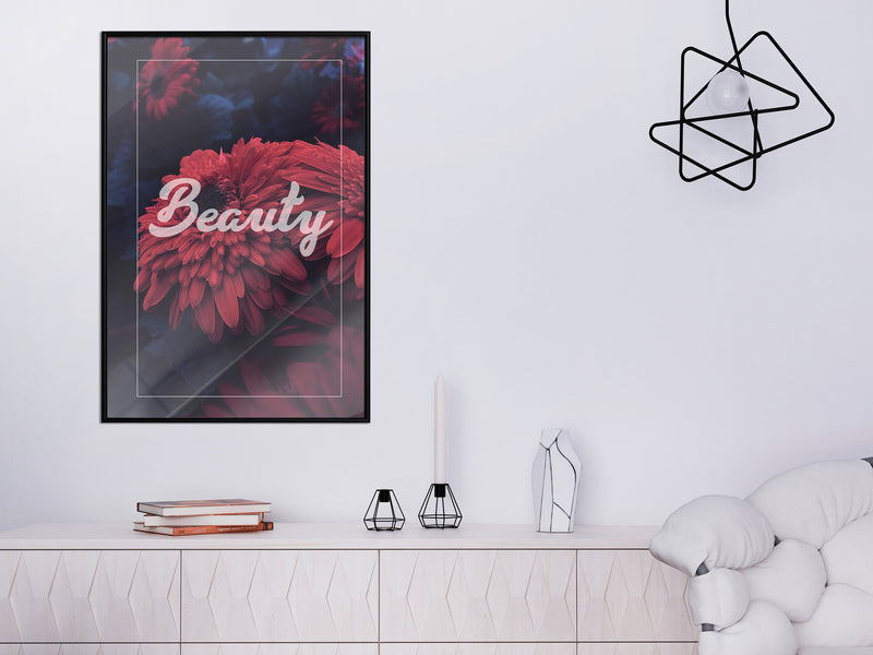 Poster - Beauty of the Flowers  - zwart