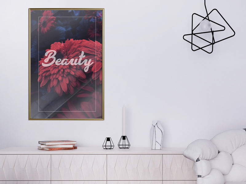 Poster - Beauty of the Flowers  - goud