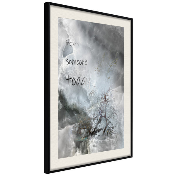 Poster - Inspire Someone  - zwart passepartout