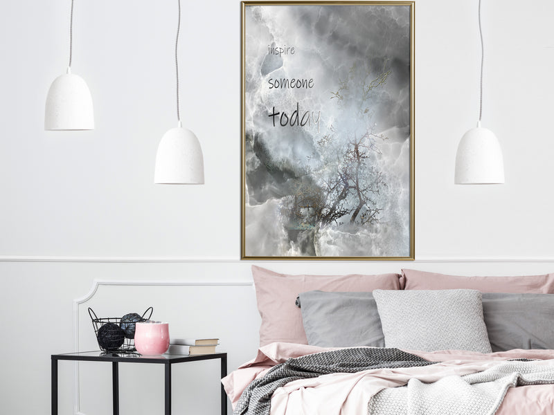 Poster - Inspire Someone  - goud