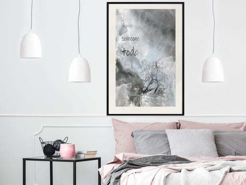 Poster - Inspire Someone  - zwart passepartout